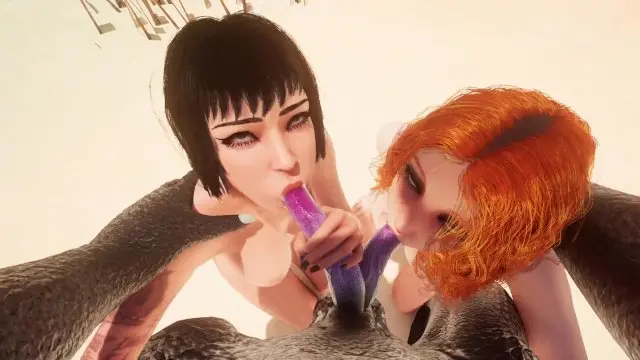 Two sexy friends with their lizard | Furry | Wild life