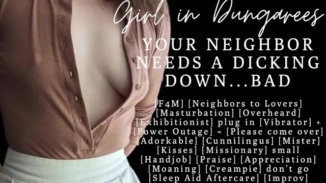 Asmr | Slutty Neighbor needs a good dicking | Audio Porn | Masturbation | Pussy Licking